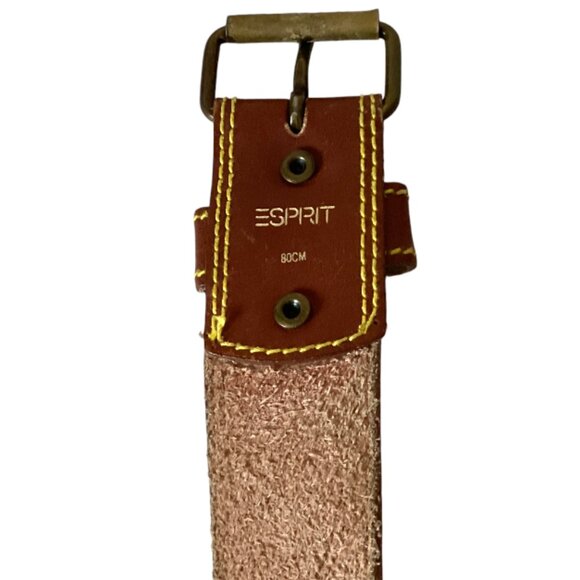 Esprit Men's Women's Brown Belt Stitching 37" Long - Picture 6 of 7